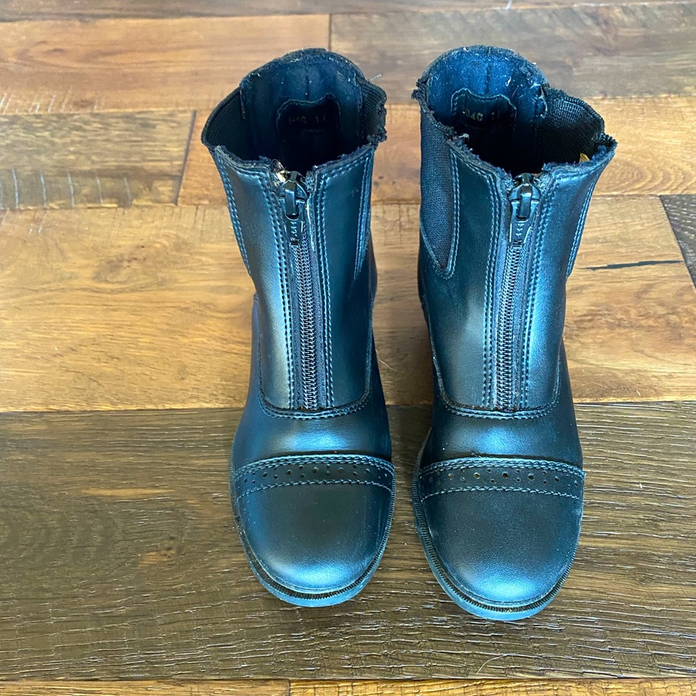 Black kids riding boots